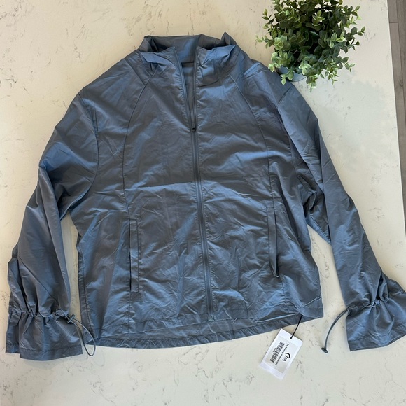 ZYIA Active Drawstring Gray Windbreaker NWT - Picture 7 of 12